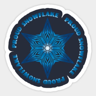 Proud Snowflake (blue) Sticker